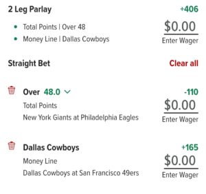 NFC Divisional Playoffs Parlay