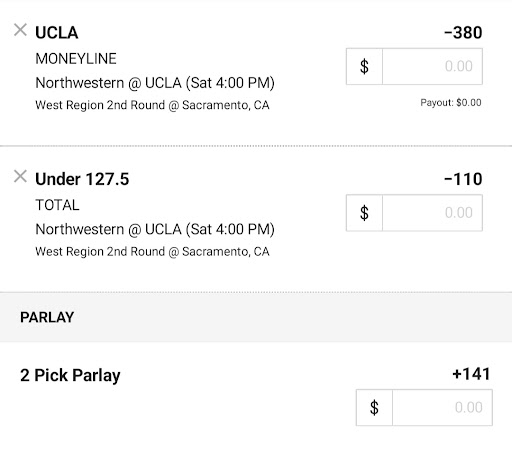 UCLA vs Northwestern SGP