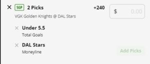 Dallas Stars Vegas Golden Knights Game 4 Western Conference final